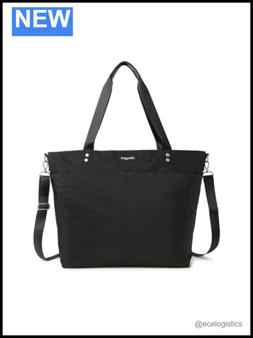 Lightweight Nylon Zip Top Carryall Tote with Luggage Sleeve